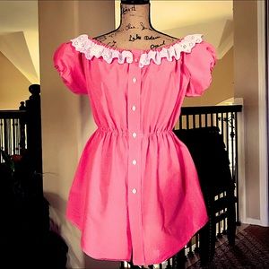 Coral Pink Shirt Dress